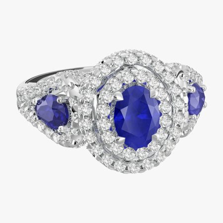 Teal Eminent Sapphire Jewelry Ring